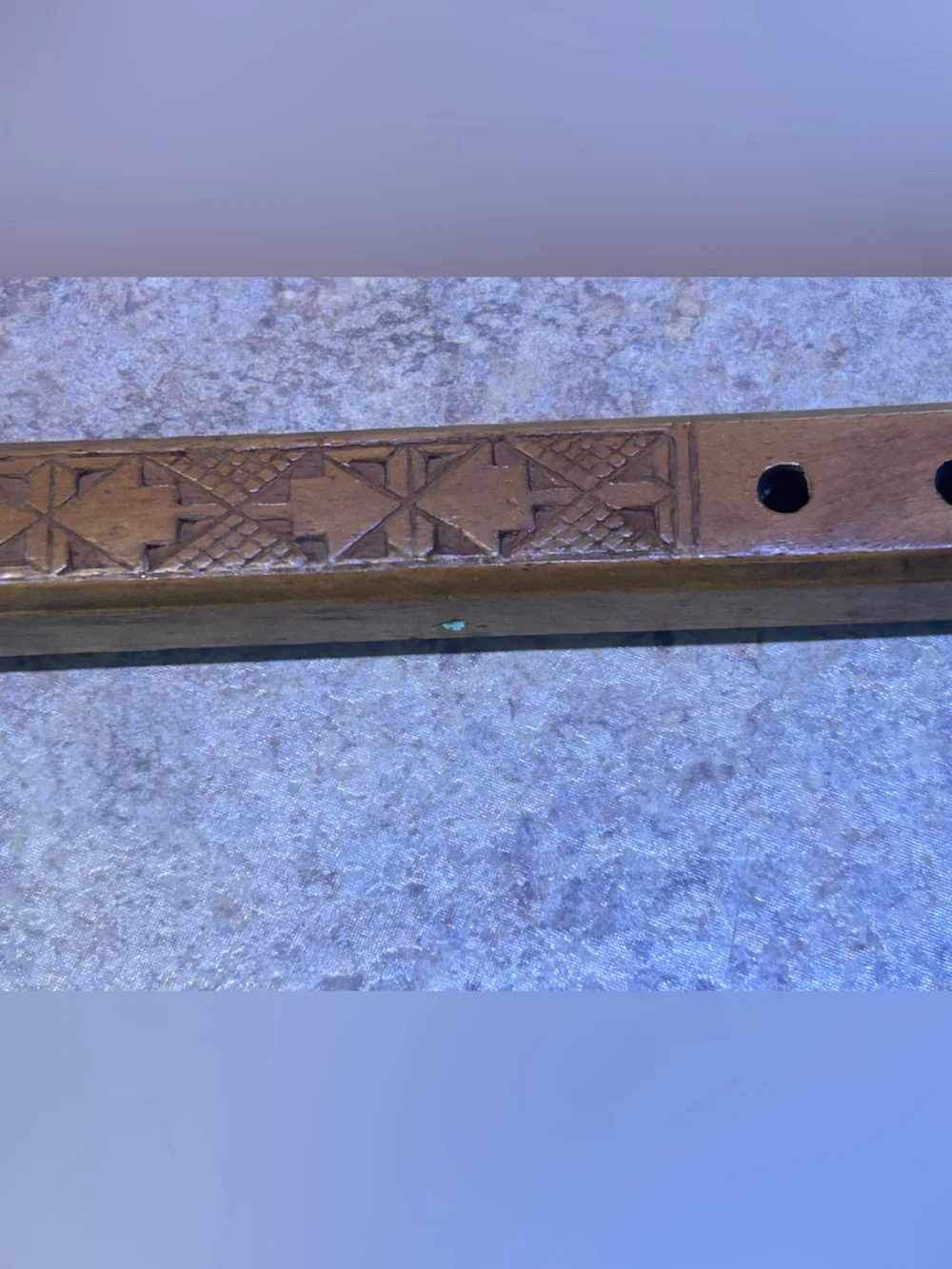 Vintage Traditional Balkan Handcrafted Wooden Flute (Svirala/Frula) Folk Art